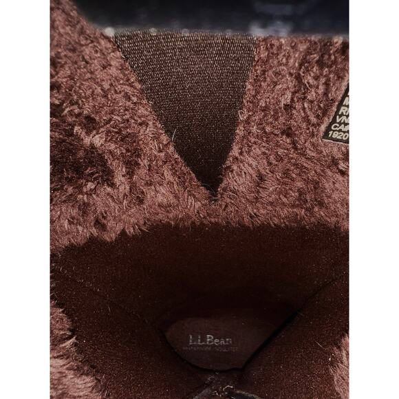 LL BEAN BROWN LEATHER TEK 2.5 WATERPROOF PRIMALOFT LINED FULL ZIP TALL BOOT 7 M - Picture 8 of 8